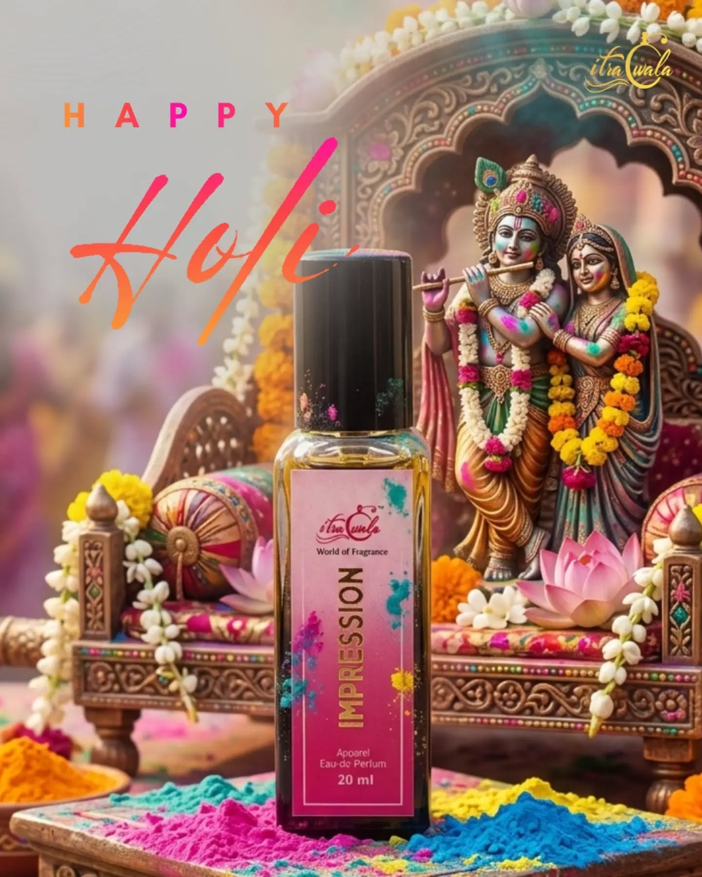 This Holi, celebrate every shade of joy, love, and togetherness with scents that stay long after the colors fade. Because while colors wash away, your fragrance leaves a lasting impression. 💛

Wishing you a vibrant and fragrant Holi from Team Itrawala! 🌈

#HappyHoli #itrawala❤️ #FestivalOfColors #HoliVibes #FragranceLovers