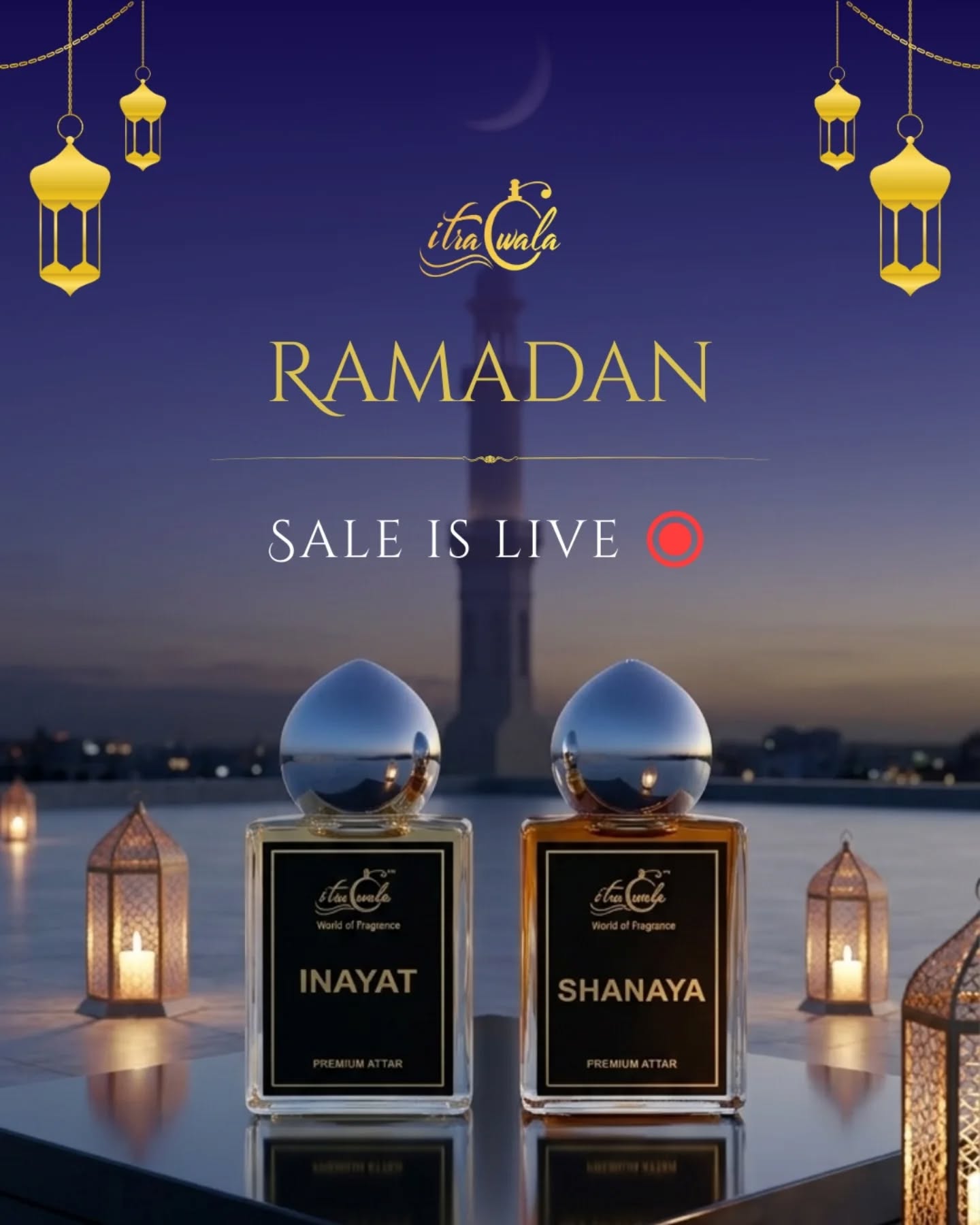 Our Ramadan Sale is now LIVE 🔴
Indulge in fragrances that feel as divine as the season itself. From soulful attars to irresistible blends, it’s time to gift yourself and your loved ones something truly special.

Celebrate this Ramadan with scents that stay long after the moment passes. 🤍

#ramzansale #RamadanVibes #itrawala❤️ #AttarLove #FragranceCollection