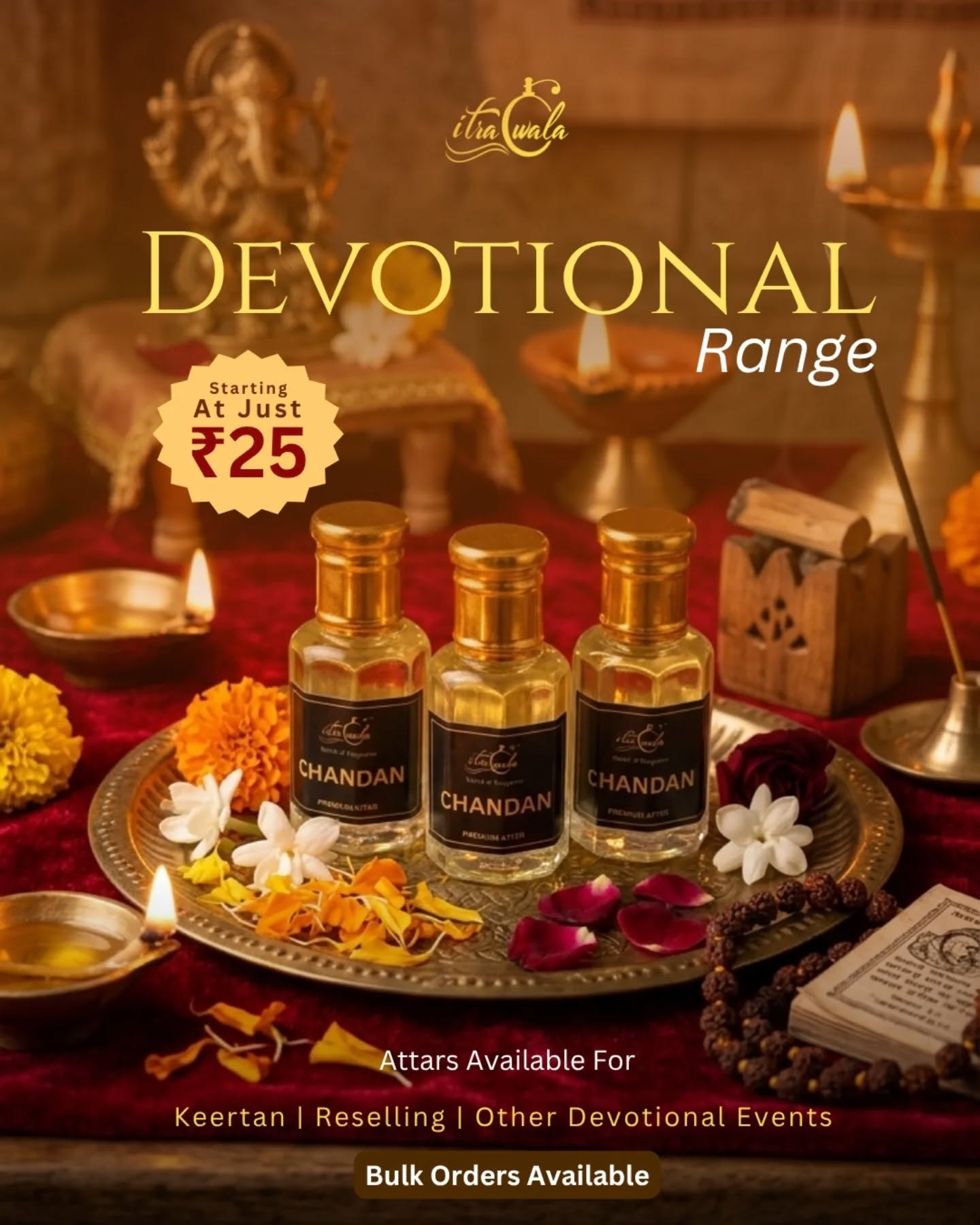 Faith in every drop, fragrance in every prayer. ✨
Discover Itrawala’s devotional attar range of soulful aromas crafted to calm the spirit and uplift every sacred moment. Starting at just ₹25. 🌙🤍

Because divine fragrances shouldn’t come with a heavy price tag.

#itrawala❤️ #DevotionalAttar #AttarCollection #SpiritualFragrance #TraditionalAttar