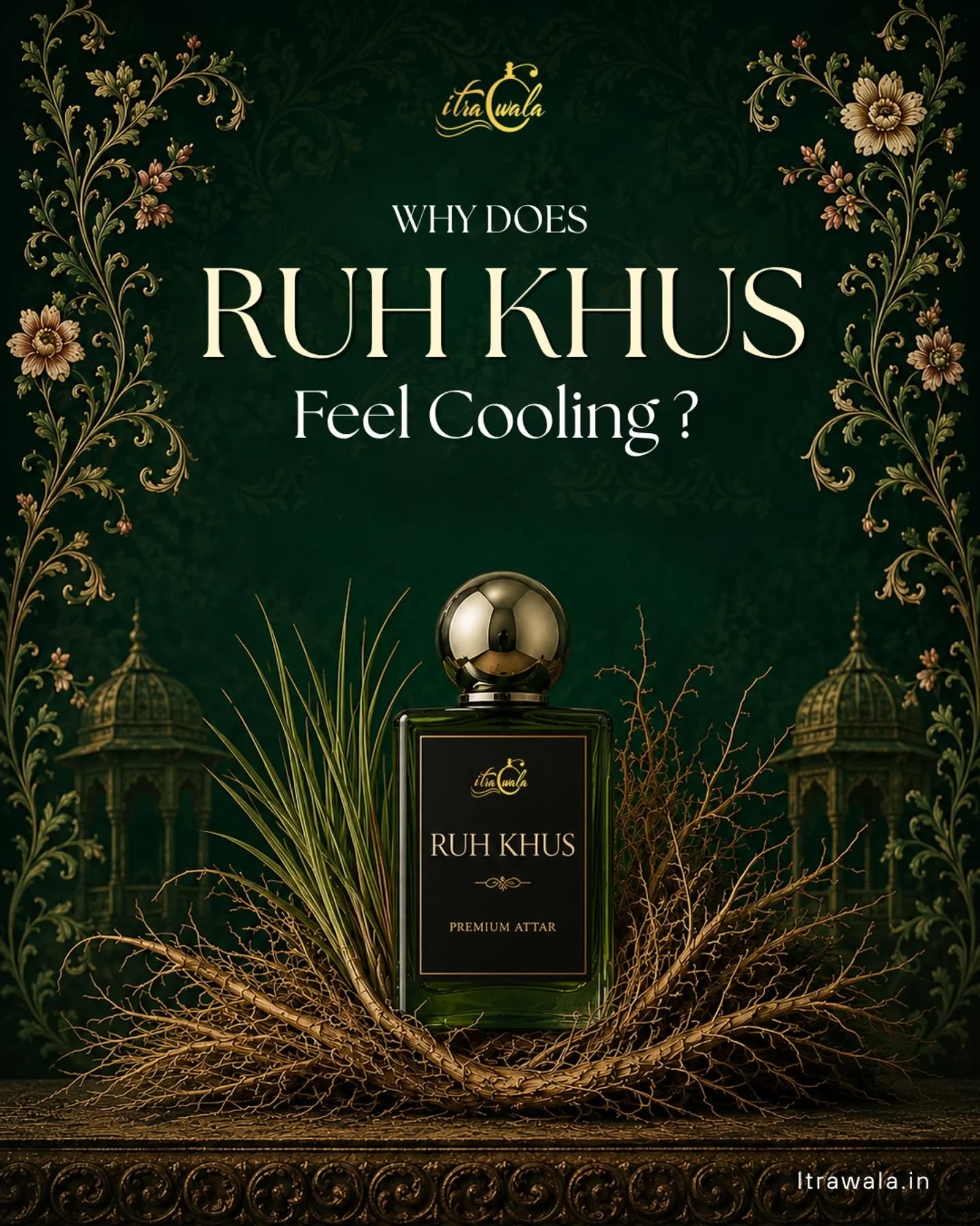 Ruh Khus attar garmi mein kyun lagate hain? 🌿
Kyunki ye sirf ek fragrance nahi —
ye ek 1000 saal purana cooling system hai.
Khus ghaas ki jaadein zameen ke andar
thandi rehti hain —
chahe upar kitni bhi dhoop ho.
Wahi jaadein jab distill hoti hain,
wahi thandak attar mein aa jaati hai.
Pulse points pe lagao —
aur body temperature literally feel hoga
neeche aata hua. 🧊
Isliye daadiyaan kehti thi —
"Beta, garmi mein khus lagao."
Vo science nahi jaanti thi.
Par unhe result pata tha.
ITRAWLA Ruh Khus —
Asli. Handmade. Natural. 🖤
👉 Link in Bio
Aapne kabhi Ruh Khus try kiya hai?
Pehli baar kab lagaya tha — neeche batao 👇
#ruhkhus #attarcollection #attarlovers
#perfumes