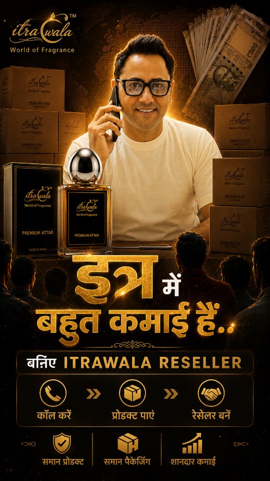Looking for a low-investment business with strong margins?
ITRAWALA brings you premium & devotional attars —
wholesale starting at just ₹25 per piece.
Perfect for:
✔ Retail shops
✔ Resellers
✔ Pooja stores
✔ Gift stores
✔ Online sellers
Fast-moving products, premium packaging,
repeat customer potential — everything a
reseller needs a steady income.
📞 Call karo. Product pao. Reseller bano.
📦 Bulk orders now open
📩 DM us for catalogue & wholesale pricing.
#wholesalebusiness
#perfumewholesale #b2bbusiness #retailbusiness #businessopportunity