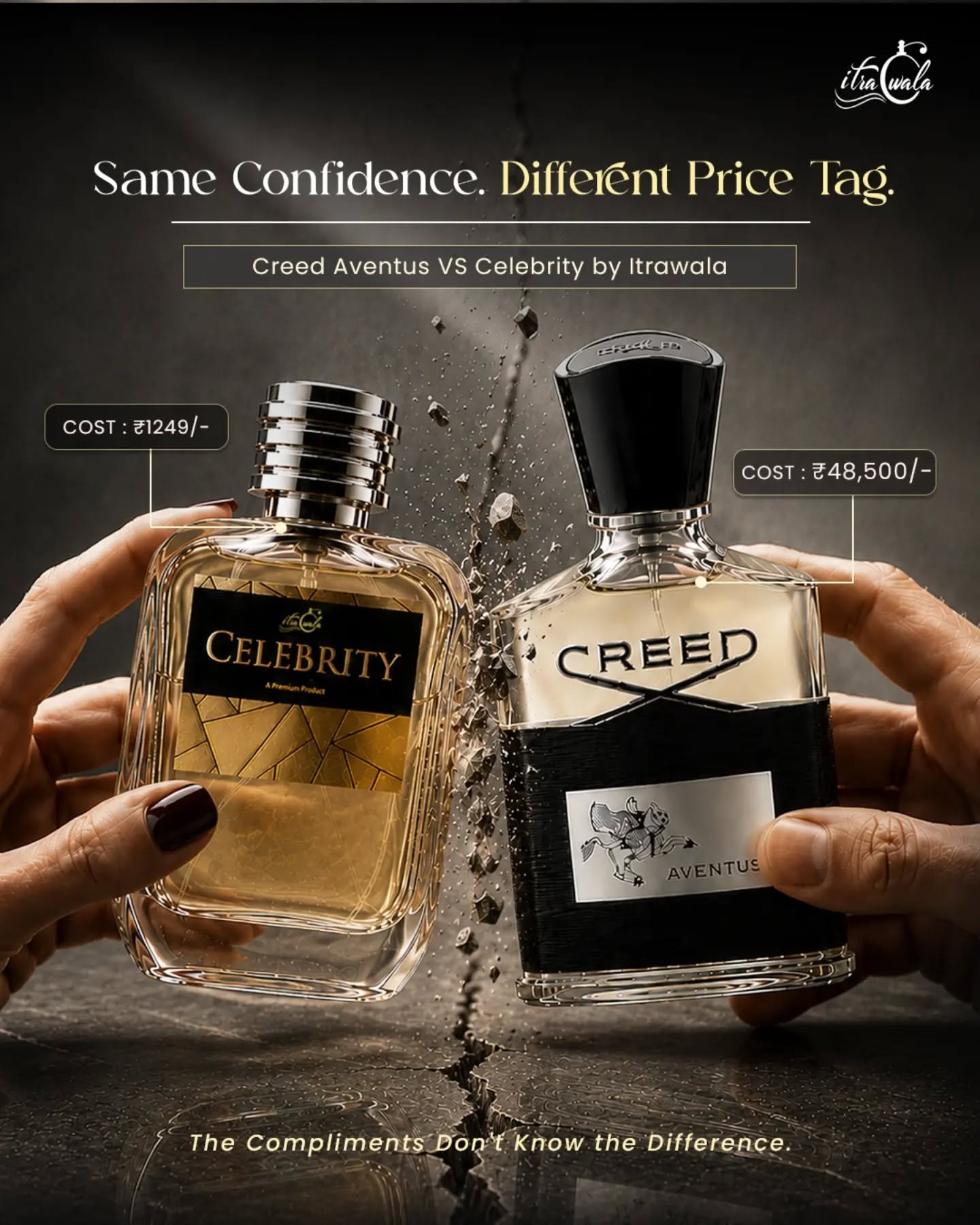 ₹48,500 wali khushbu ka compliment
₹1,249 mein mil sakta hai. 🖤
Creed Aventus — duniya ke sabse
famous perfumes mein se ek.
ITRAWALA Celebrity — usi khushbu
ki impression, usi confidence ke
saath.
Aur jab koi paas aake pooche —
"Yeh kaunsa perfume hai?"
Woh ₹47,000 ka farq nahi jaanta.
Aur honestly — jaanna bhi nahi chahiye.
Same confidence.
Different price tag.
The compliments don't know
the difference.
ITRAWALA — World of Fragrance. 🌿
👉 Shop Now — at discounted price on Amazon / link in bio
Aap kya sochte ho — mehenga
perfume zaroori hai ya khushbu?
Neeche batao 👇
#budgetluxury #creedaventus #perfumecomparison
#celebrityperfume #perfumeindia